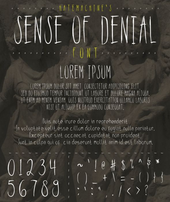 Sense Of Denial Font - Fonts