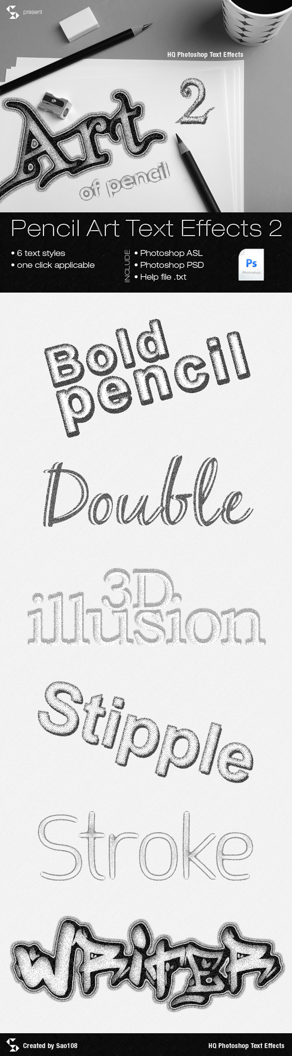Pencil Art Text Effects 2 - Text Effects Styles