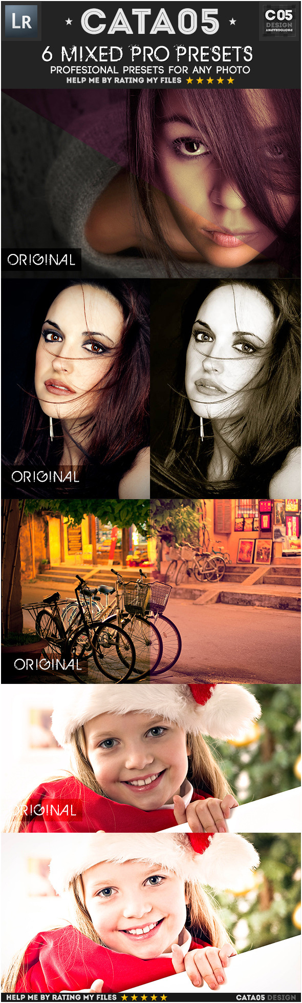 6 Mixed Pro Presets - Portrait Lightroom Presets