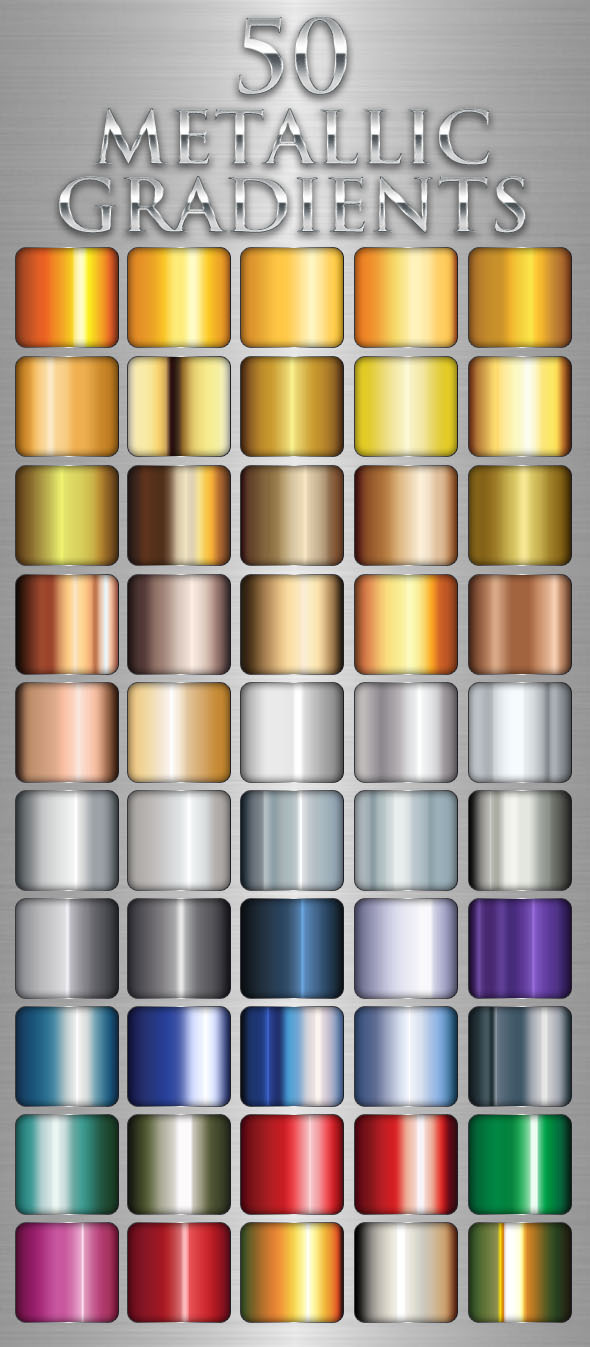 50 Metallic Gradients - Add-ons