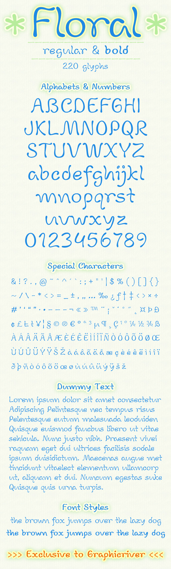 Floral - Fonts