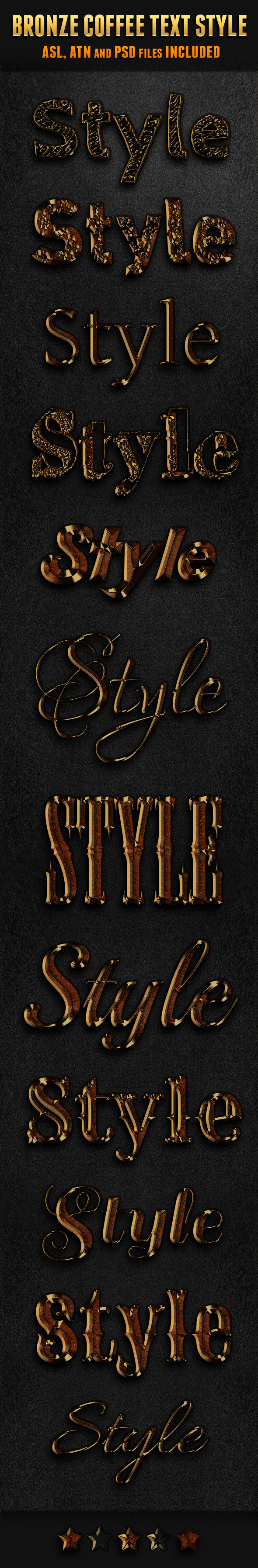 Bronze Coffee Photoshop Text Style - Text Effects Styles