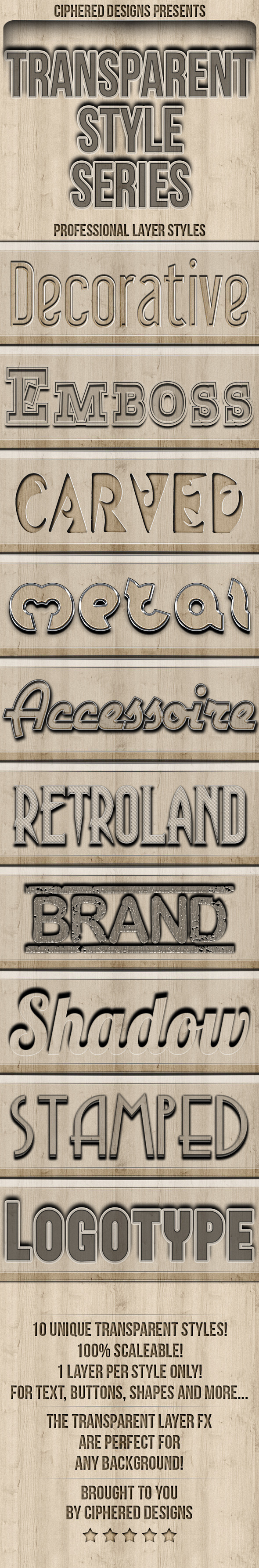 Transparent Style Series vol. 1 - Text Effects Styles