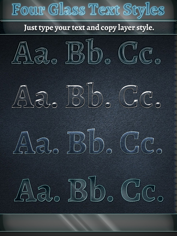 Glass Text Styles - Text Effects Styles