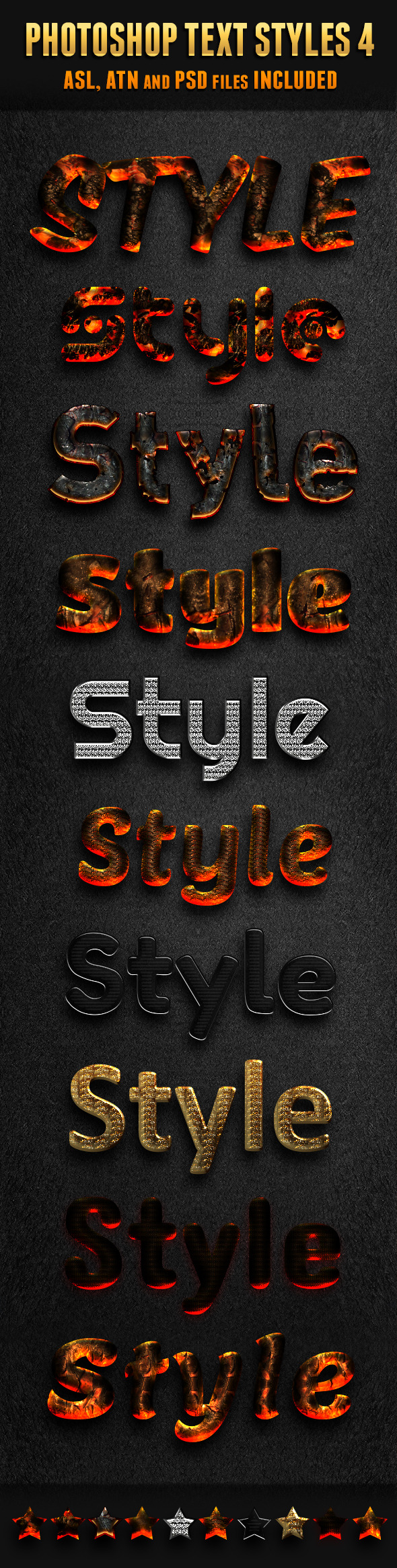 Photoshop Text Styles 4 - Text Effects Styles