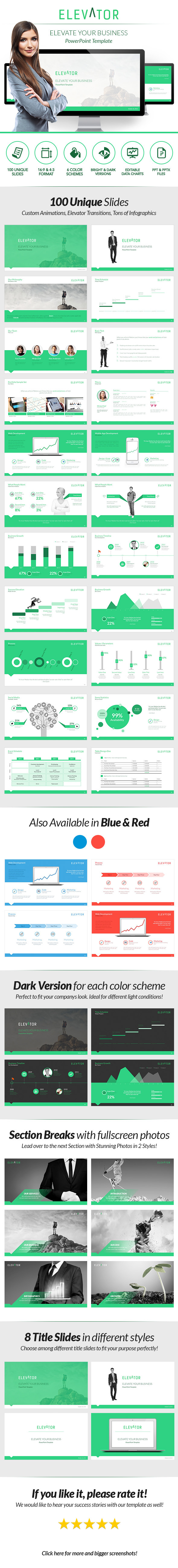 Elevator PowerPoint - Elevate Your Business - PowerPoint Templates Presentation Templates