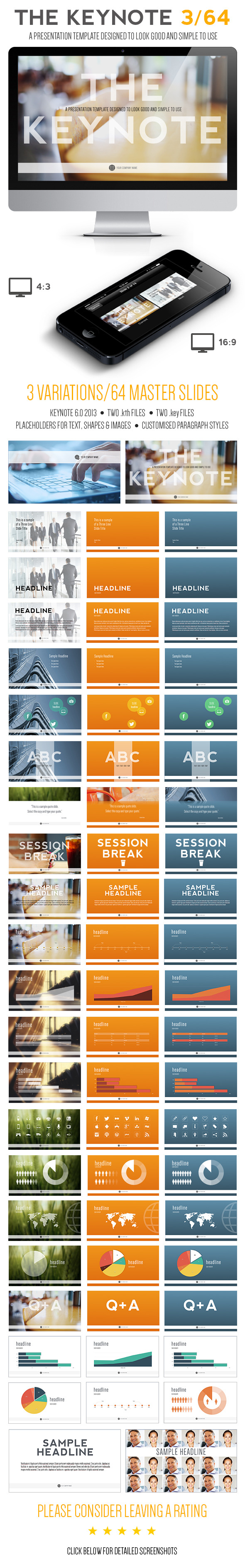 The Keynote 3/64 Presentation Template - Keynote Templates Presentation Templates