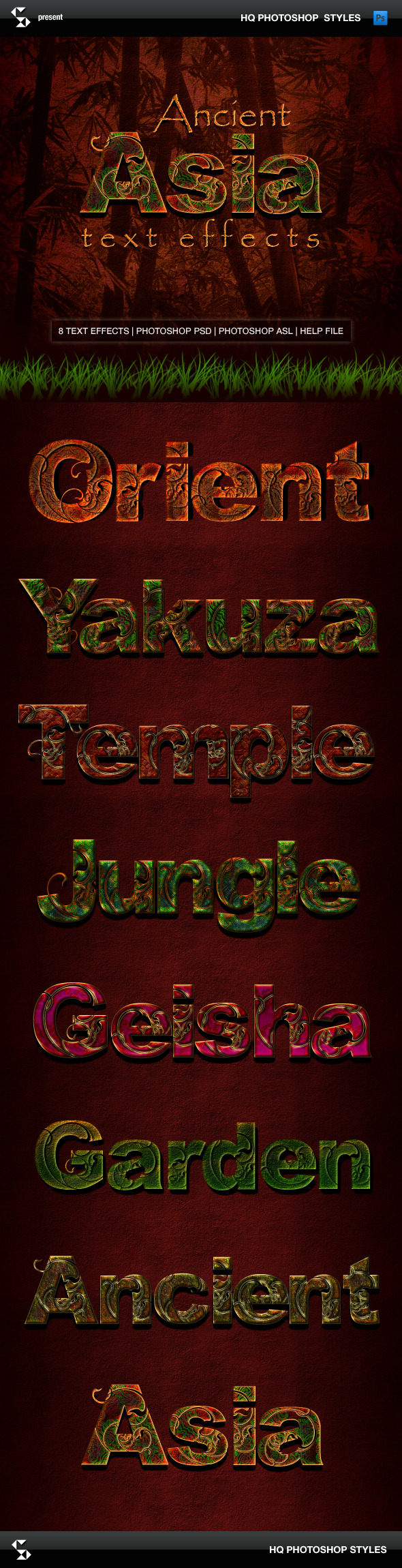 Ancient Asia Text Effects - Text Effects Styles