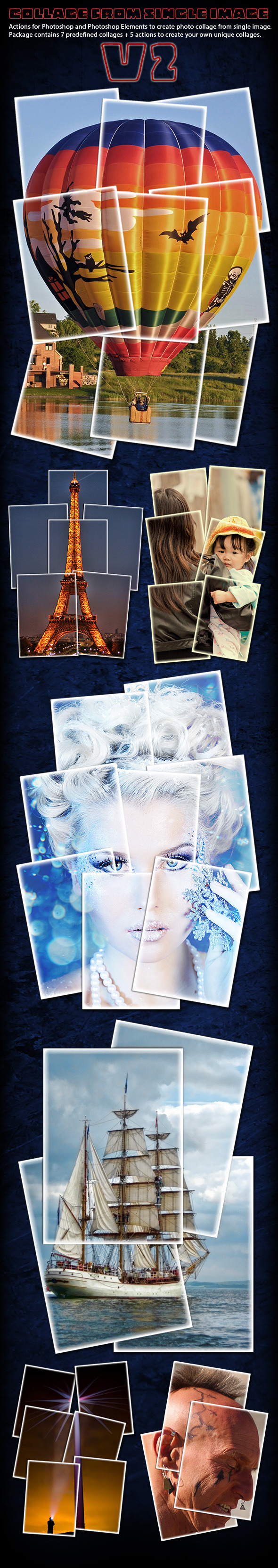 Collage From Single Image Actions Vol2 - Actions Photoshop