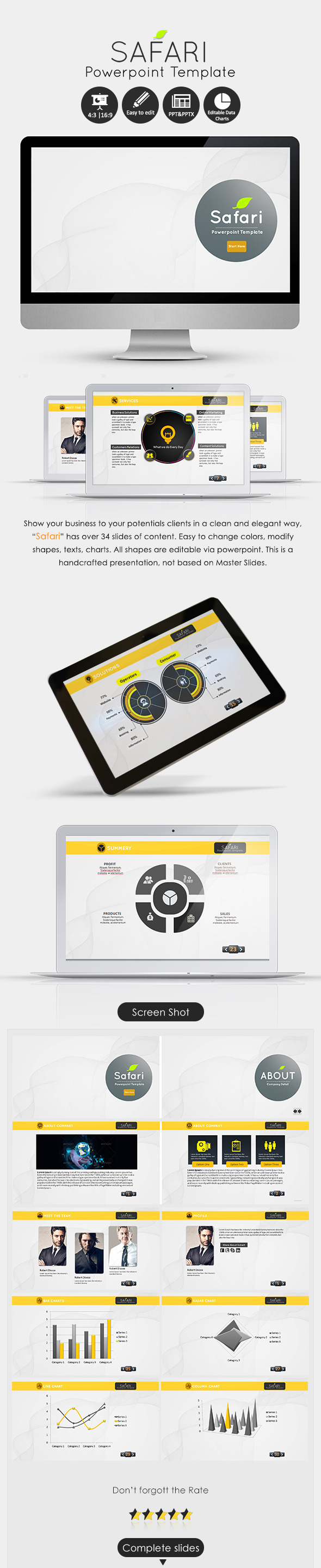 Safari Powerpoint Presentation Template - Creative PowerPoint Templates