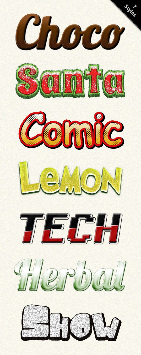 Photoshop Text Styles / Advertisement Vol.05 - Styles Photoshop