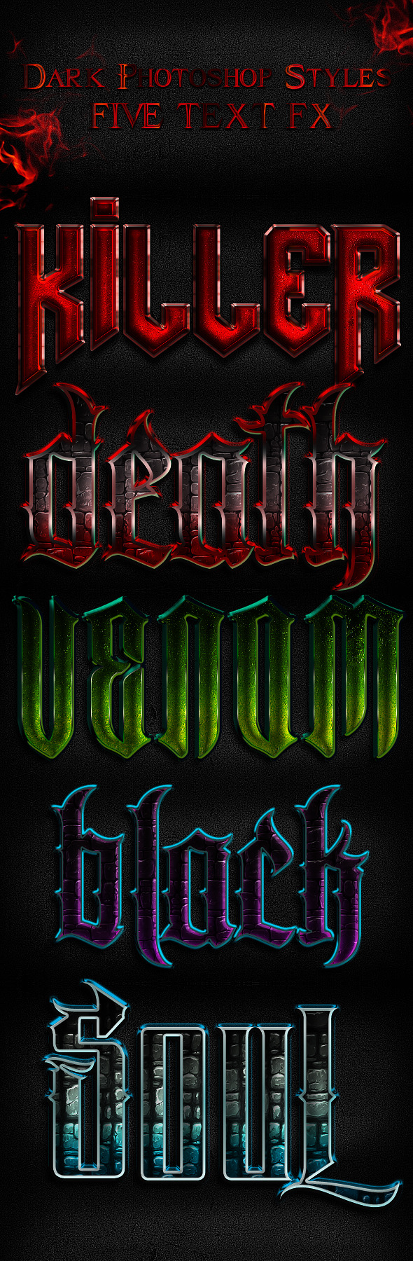Dark Layer Styles - Text Effects Styles