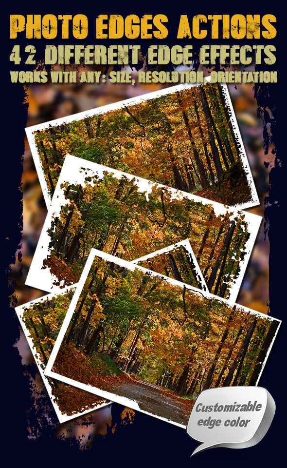 Photo Edges Actions for Photoshop Vol 2 - Actions Photoshop