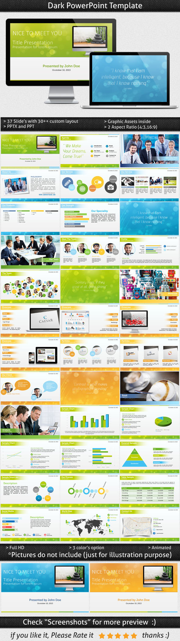 Bokeh Powerpoint Template - Business PowerPoint Templates