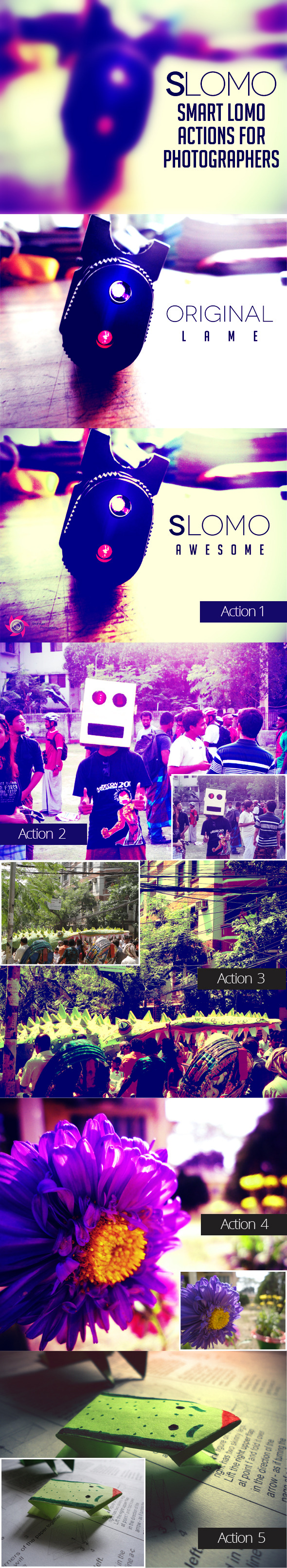 Slomo - Smart Lomo Actions for Photoshop - Photo Effects Actions