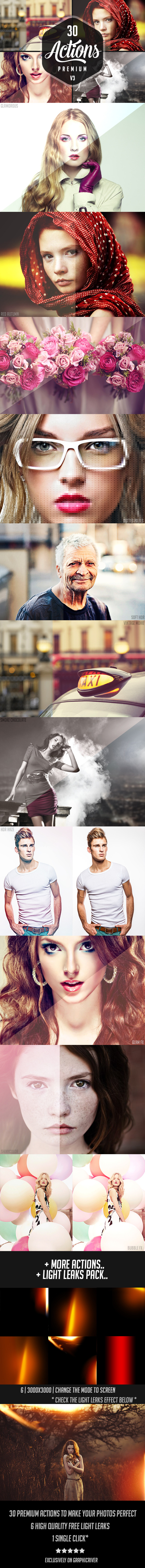 30 Premium Photoshop Actions 3 - Photo Effects Actions