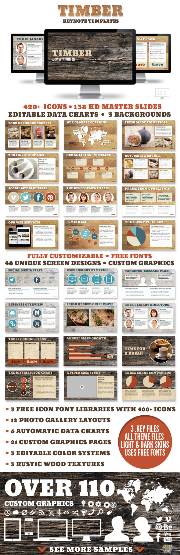Timber Keynote Presentation Templates - Creative Keynote Templates