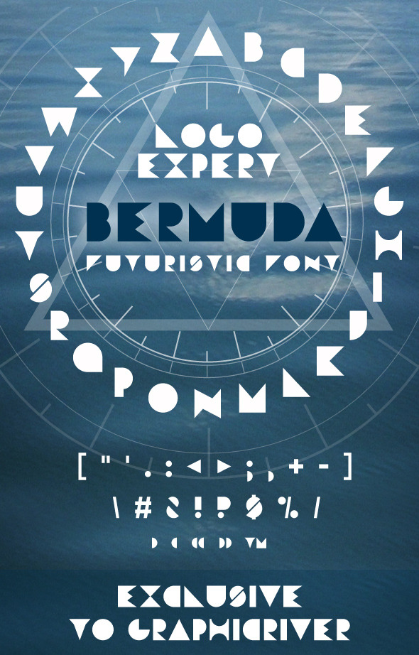 Bermuda Font - Futuristic Decorative
