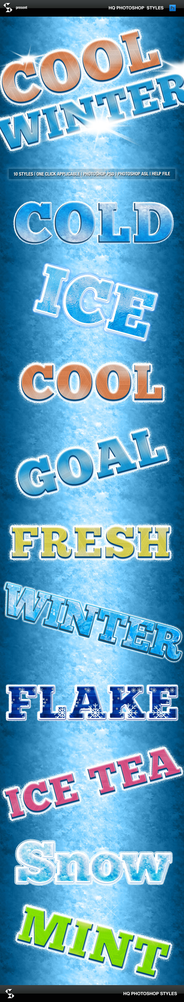Winter Fresh Styles - Text Effects Styles