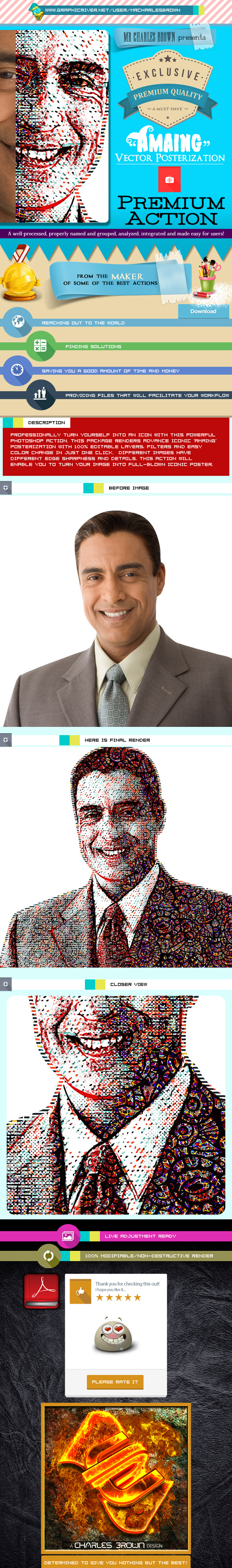 Amaing Vector Posterization Kit - Photo Effects Actions