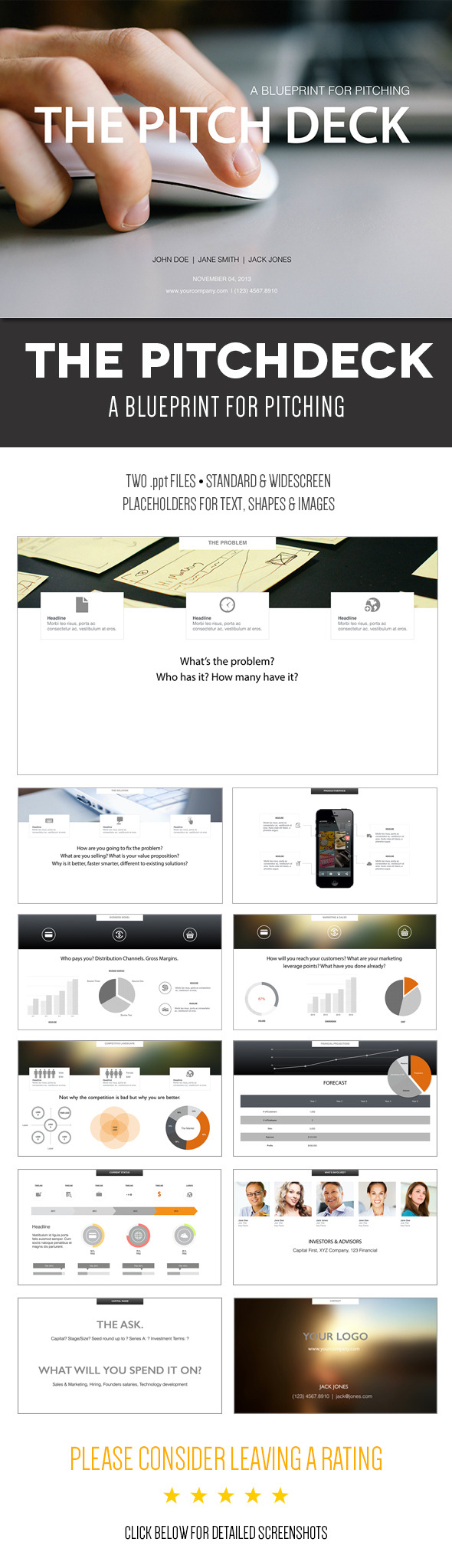 The Pitch Deck - A Powerpoint Template - Pitch Deck PowerPoint Templates