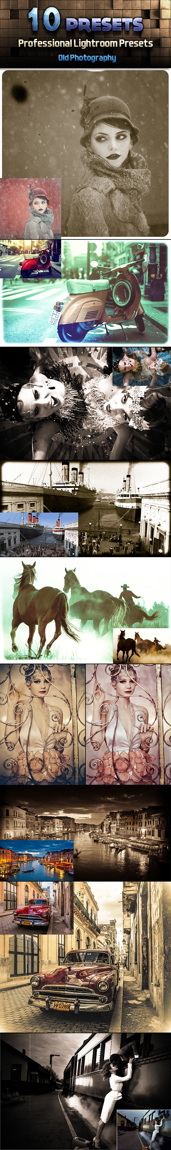 Old Photography Presets - Vintage Lightroom Presets