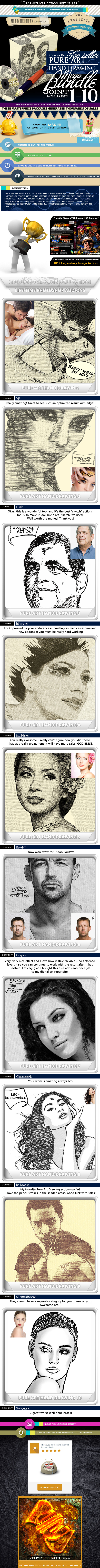 All Charles Brown's Pure Art Hand Drawing Bundle - Photo Effects Actions