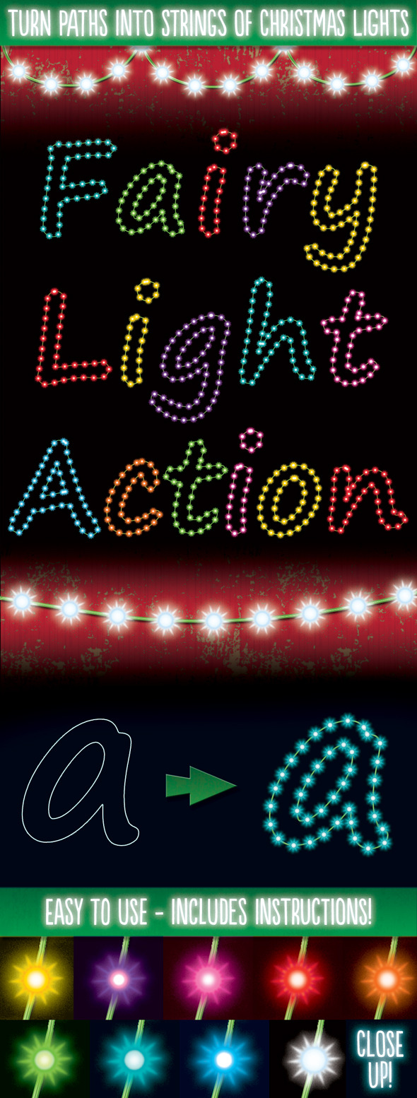 Christmas Light Generator Actions - Actions Photoshop