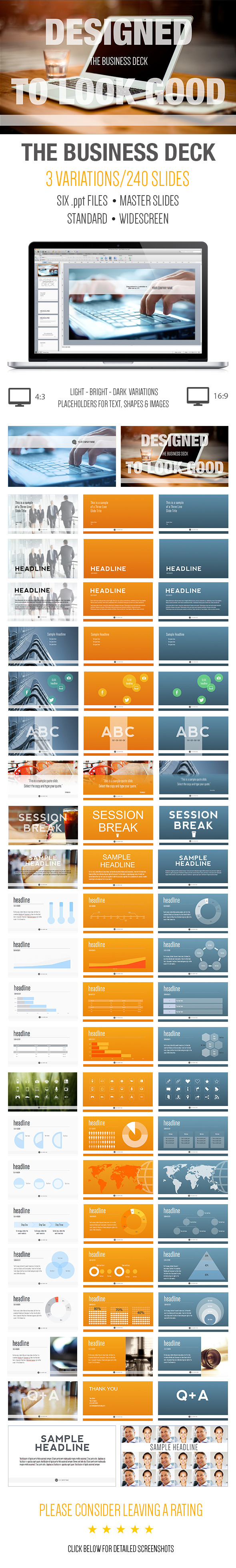 The Business Deck - A Powerpoint Template - PowerPoint Templates Presentation Templates