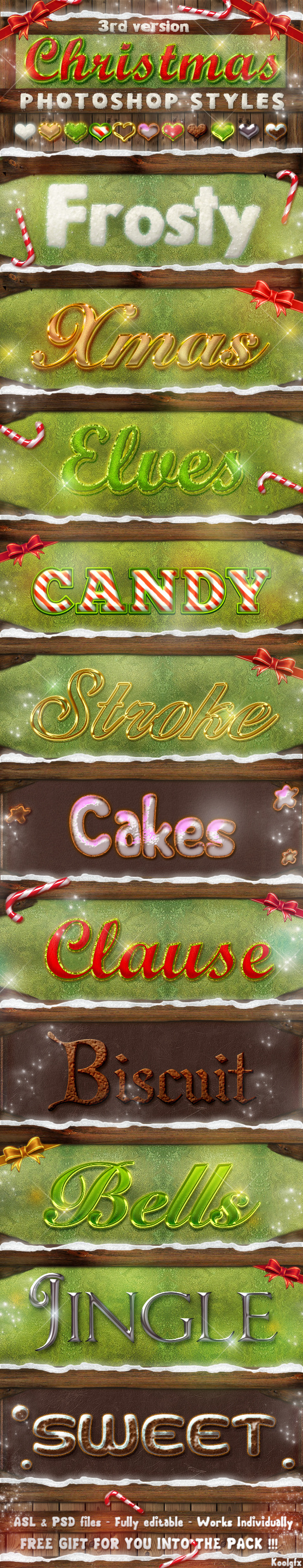 Christmas Photoshop Styles V3 - Text Effects Styles