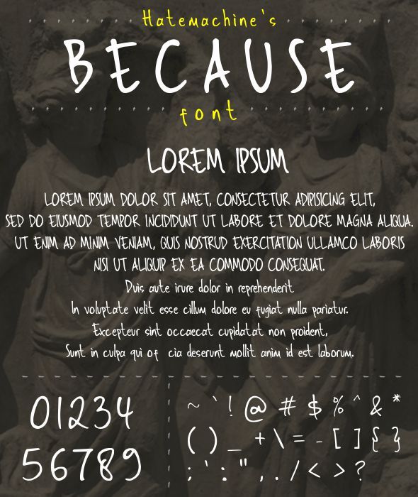 Because Font - Handwriting Fonts