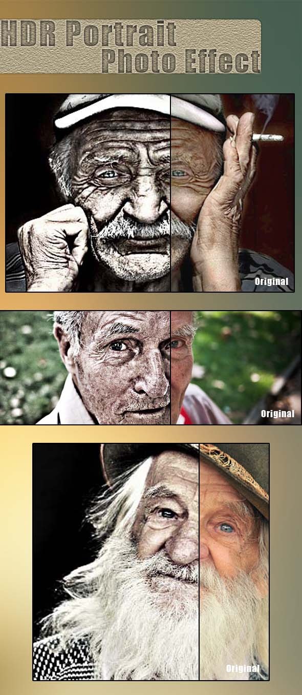 HDR Portrait Photo Effect - Actions Photoshop