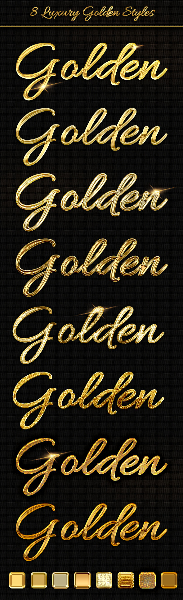 8 Luxury Golden Text Styles - Text Effects Styles