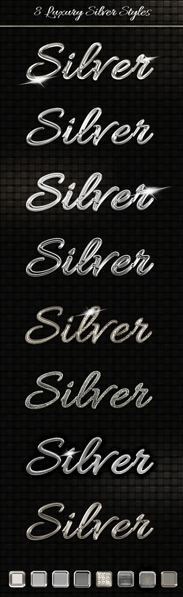 8 Luxury Silver Text Styles - Text Effects Styles