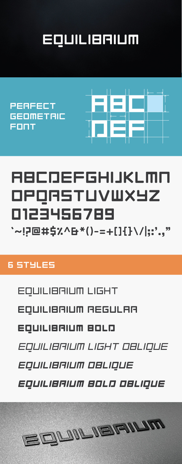 Equilibrium Font - Futuristic Decorative