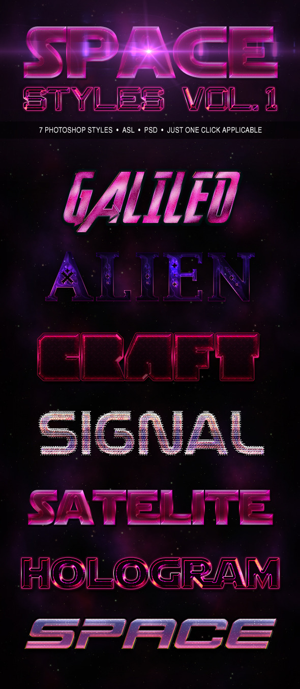 Space Styles Vol. 1 - Text Effects Actions