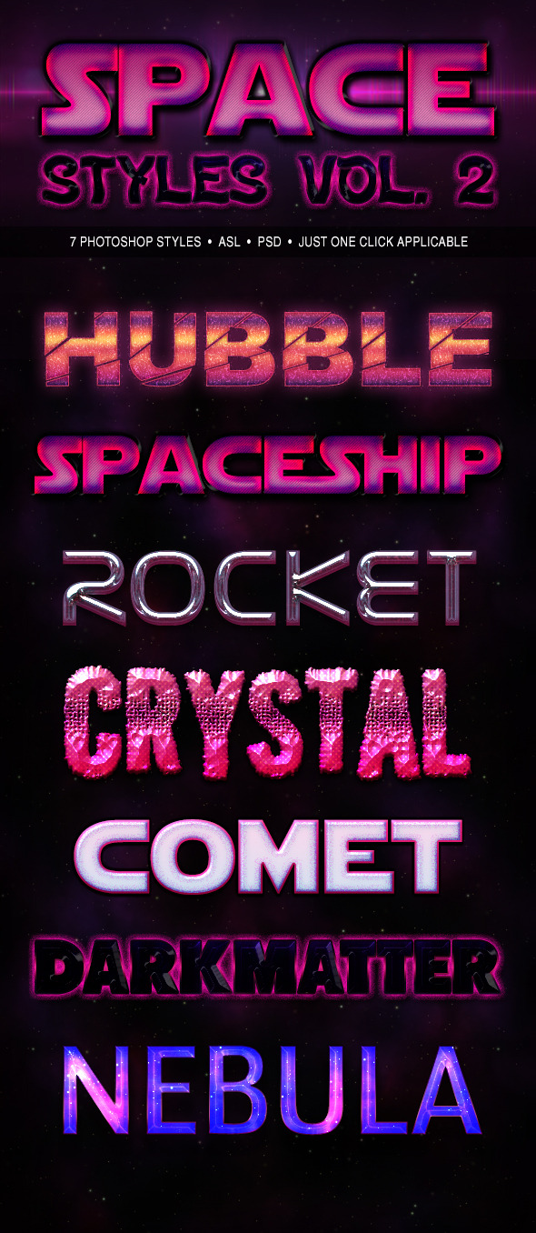 Space Styles Vol. 2 - Text Effects Actions