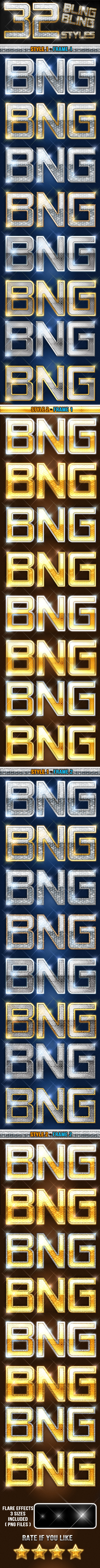 32 Bling Bling And Luxury Styles - Text Effects Styles