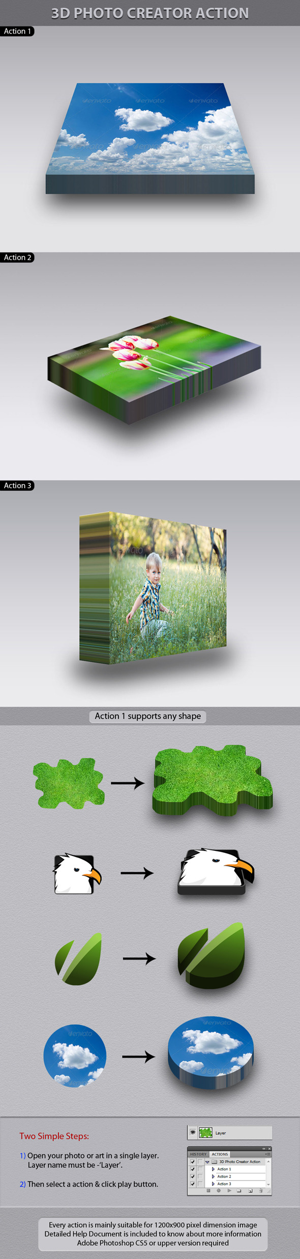 3D Photo Creator Action