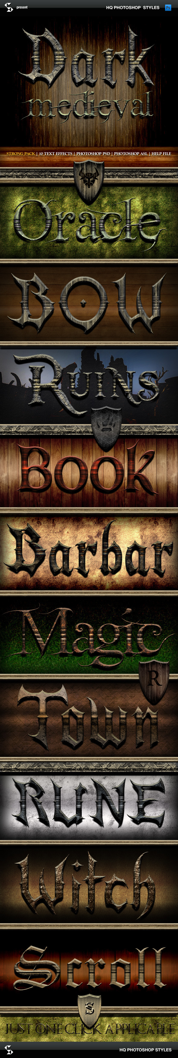 Fantasy Styles - Dark Medieval - Text Effects Styles
