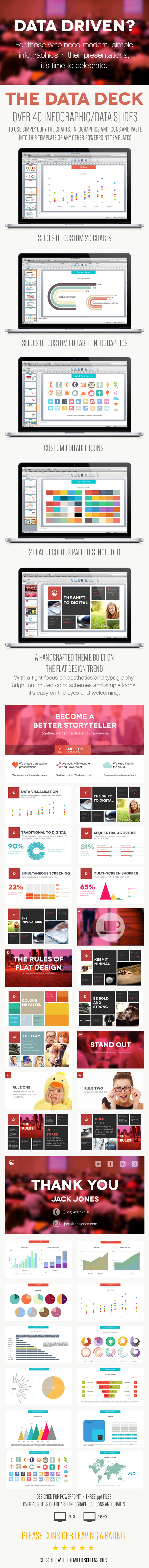 The Data Deck - A Powerpoint Infographics Template - PowerPoint Templates Presentation Templates