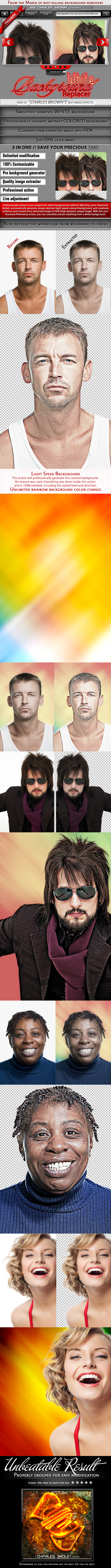 White Background Replacer - Photo Effects Actions