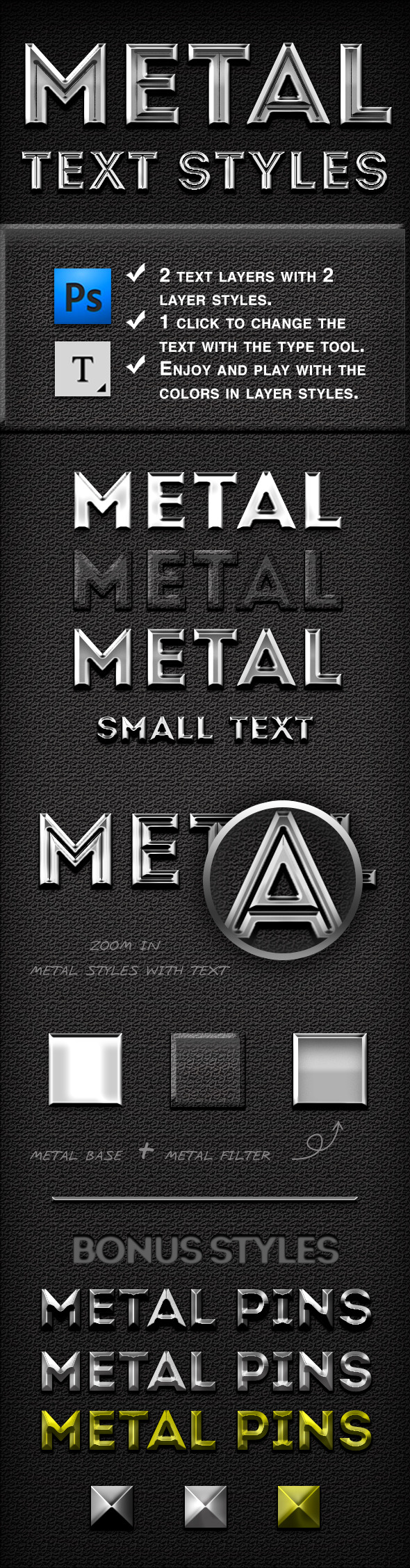 Metal Text Styles - Text Effects Styles