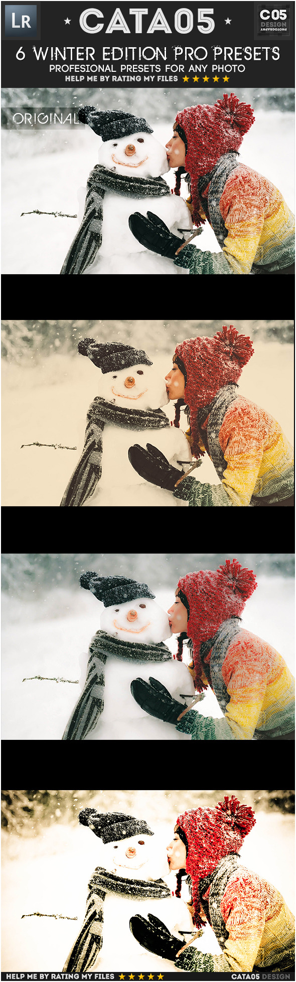 6 Winter Edition Pro Presets - Portrait Lightroom Presets