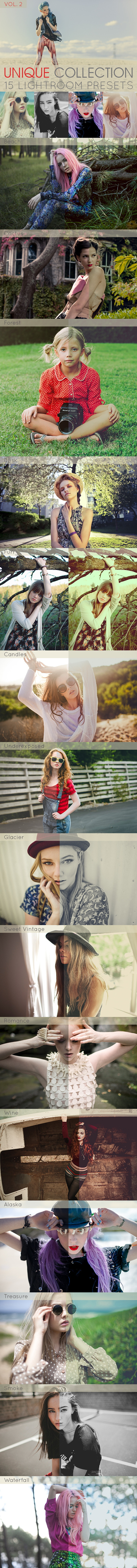 15 Unique Lightroom Presets Vol.2 - Portrait Lightroom Presets