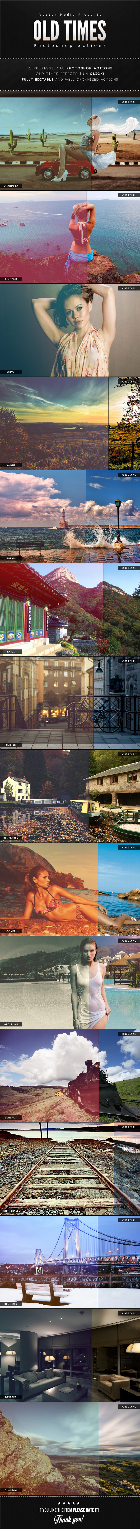 Old Times - Photoshop Actions - Photo Effects Actions