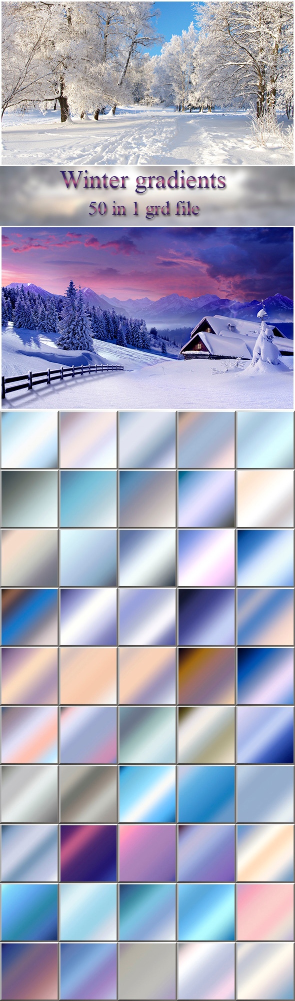 Winter Gradients - Photoshop Add-ons