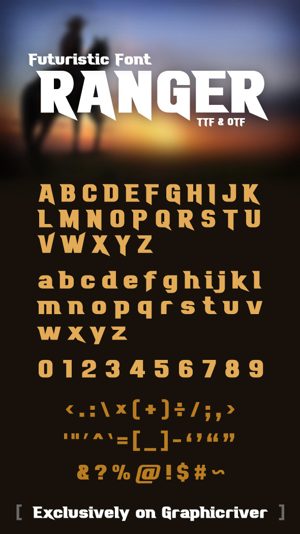 Ranger Font - Futuristic Decorative