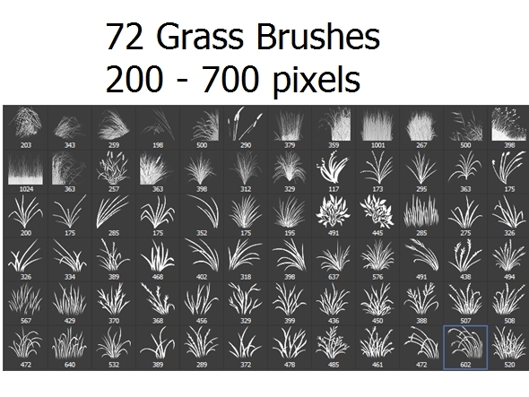 72 Photoshop Grass Brushes - Miscellaneous Brushes
