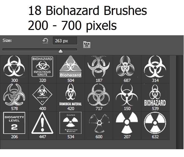 18 Photoshop Biohazard Brushes - Miscellaneous Brushes